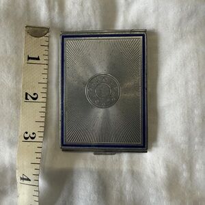 Silver and Blue Compact Case
